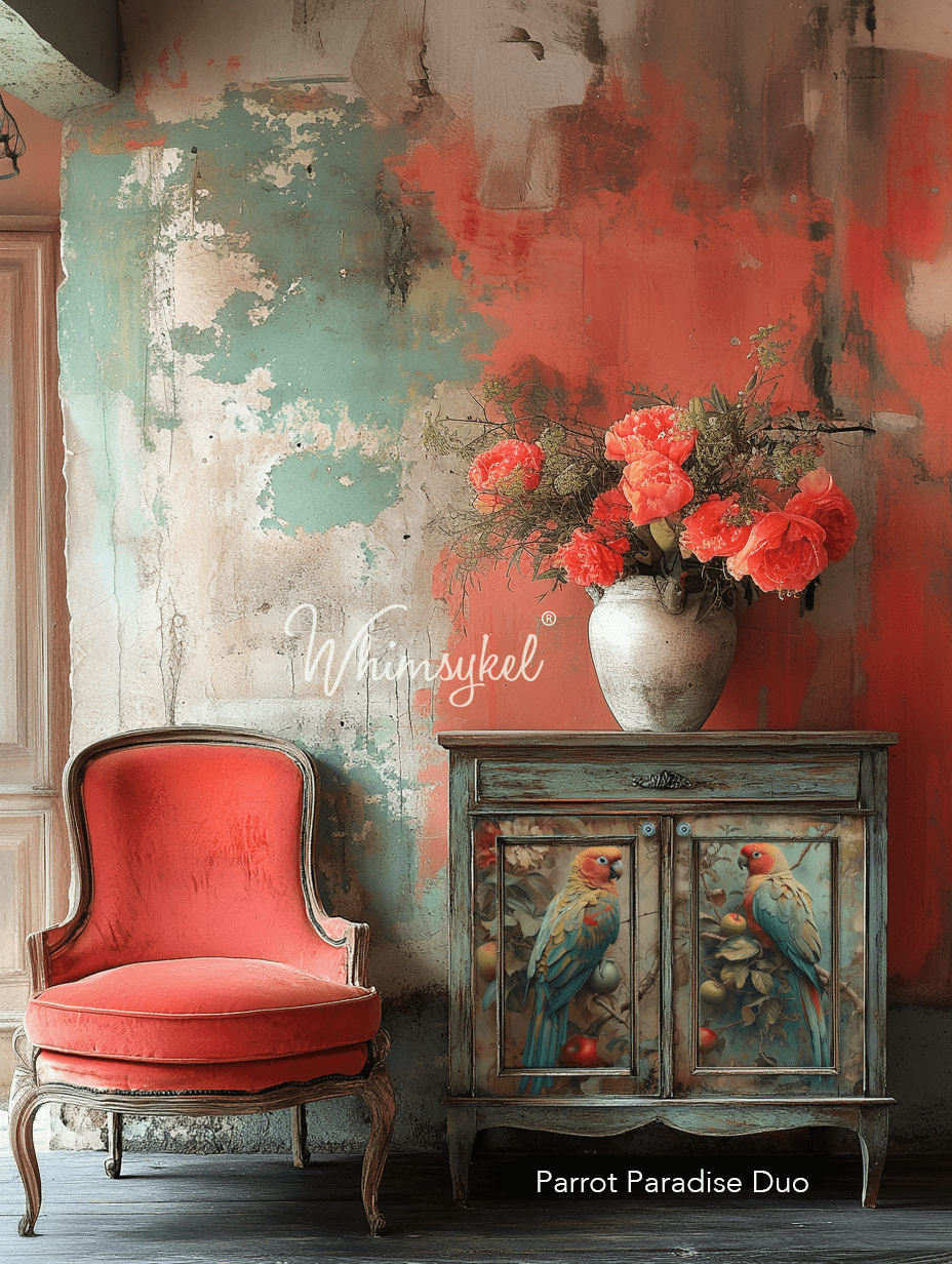 Parrot Paradise Duo  | 18 lb Decoupage Tissue Paper | 21x29 in