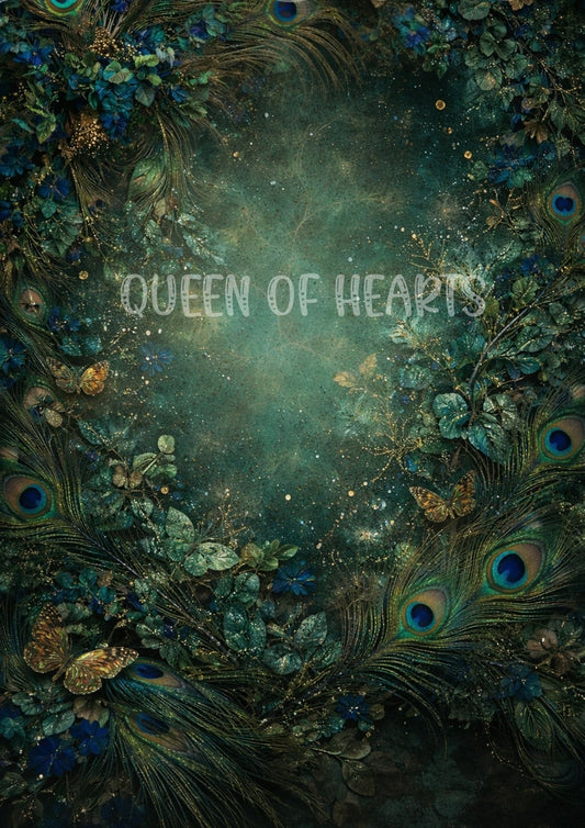 Queen of Hearts - Peacock Background 2