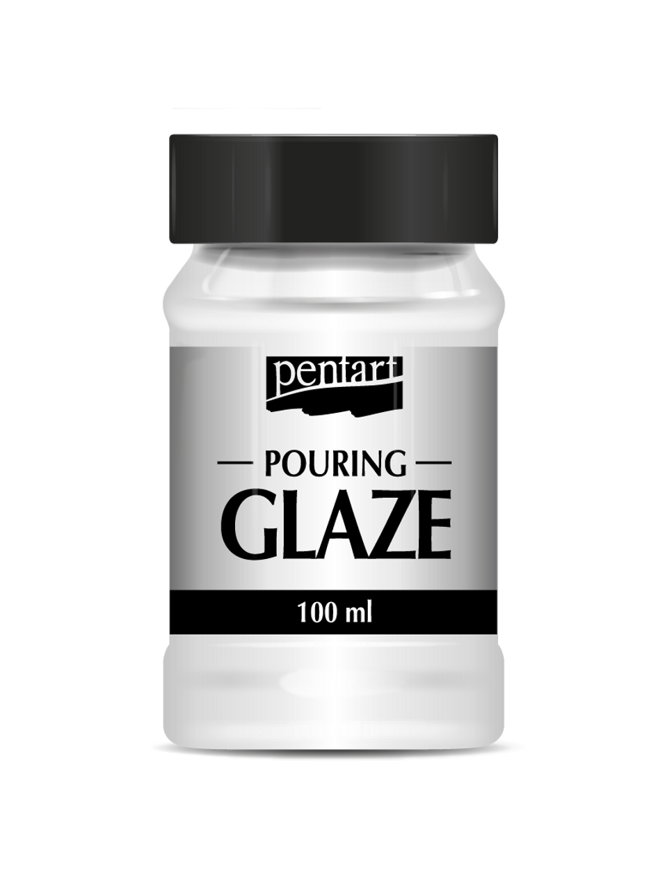 Bottle of Pentart Pouring Glaze on a white background