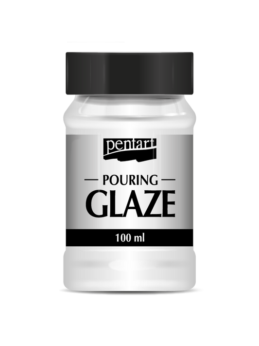 Bottle of Pentart Pouring Glaze on a white background