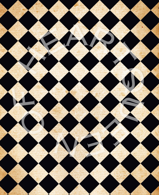 Queen of Hearts  - Antique Harlequin