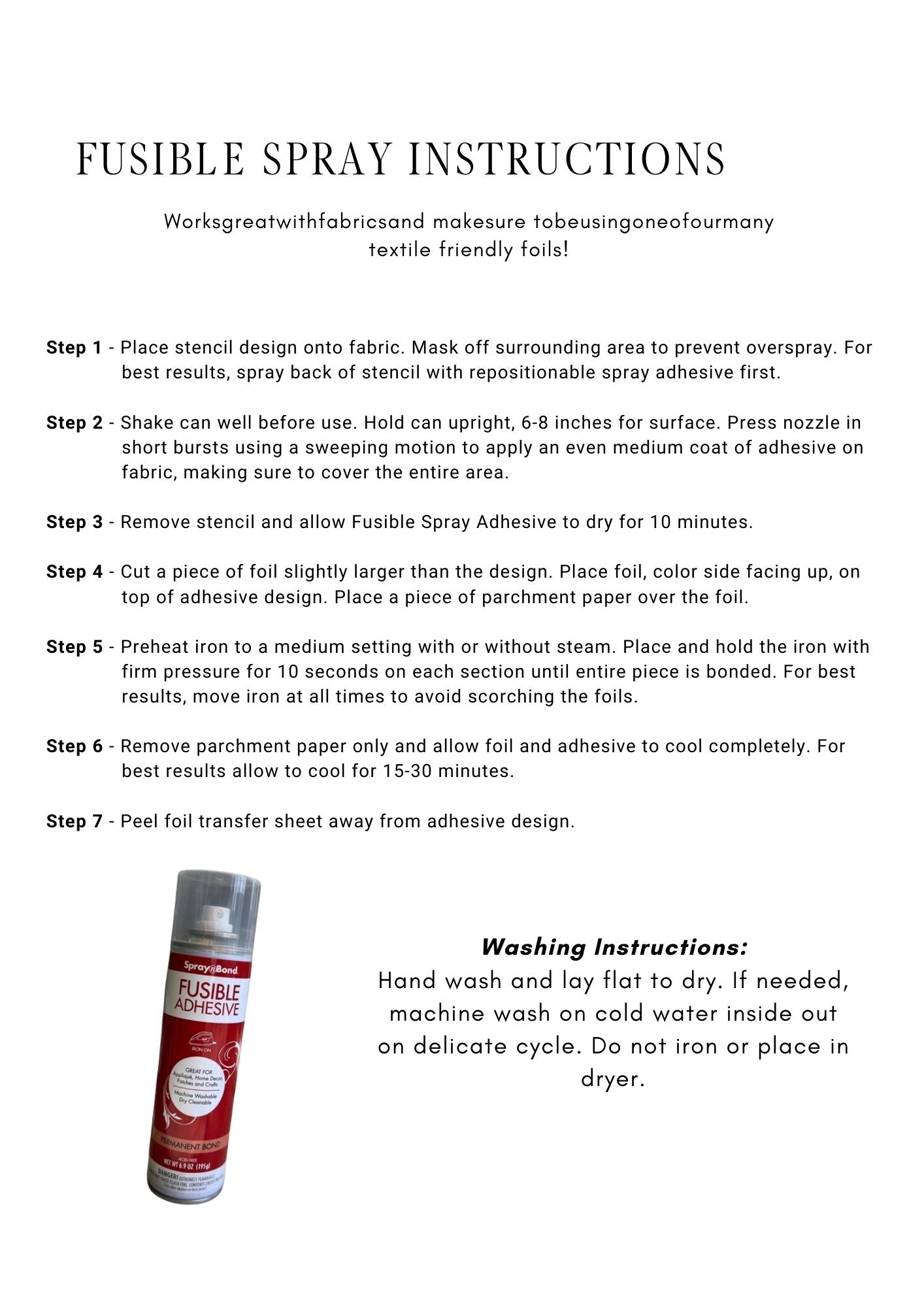 Fusible Spray Adhesive