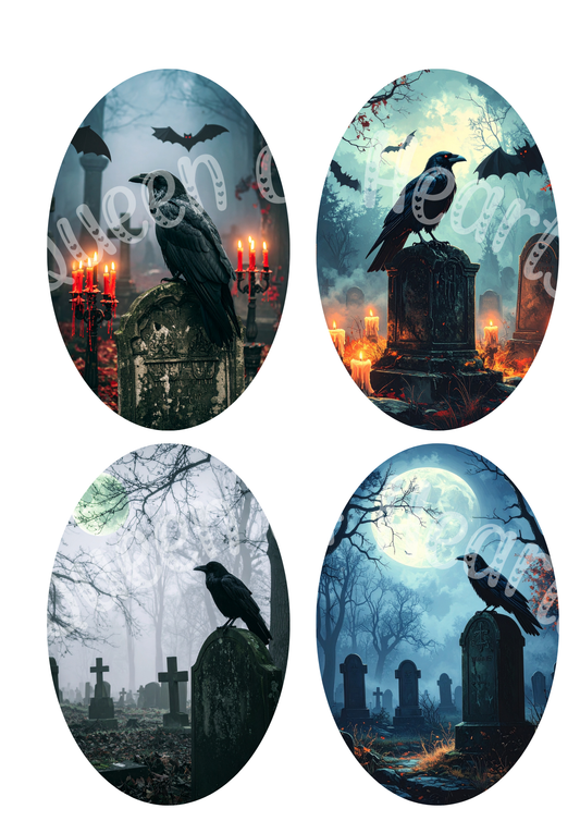 Queen of Hearts - Raven Ornaments