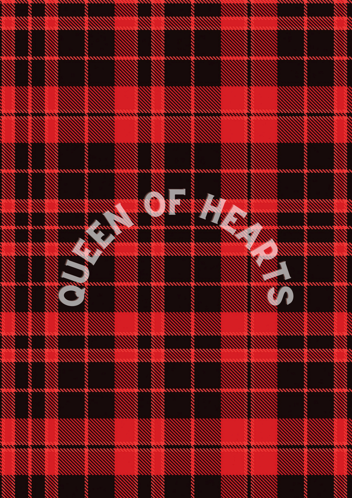 Queen of Hearts Rice Paper Prints - Red Buffalo Plaid