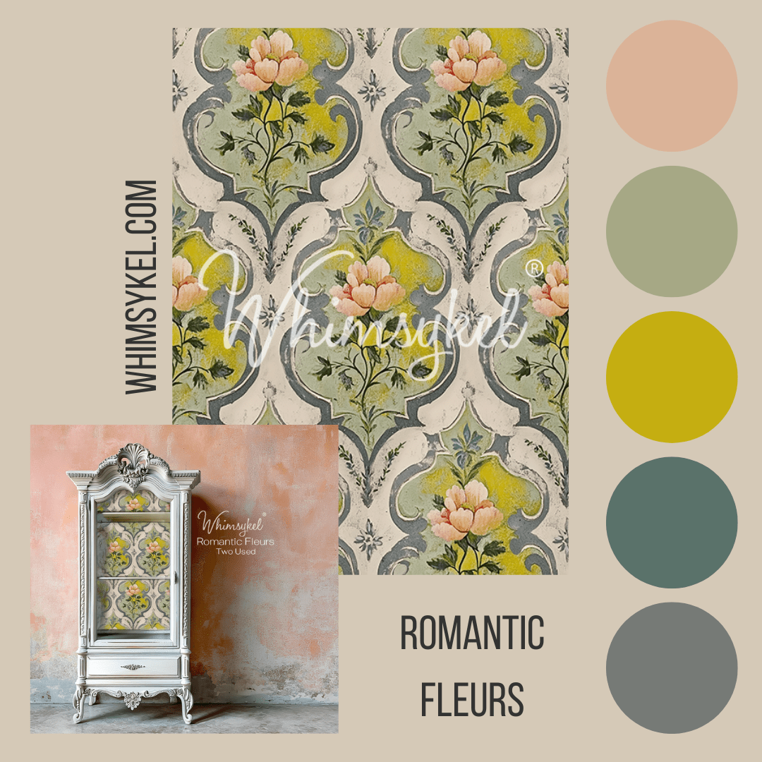 Romantic Fleurs  | 18 lb Decoupage Tissue Paper | 21x29 in