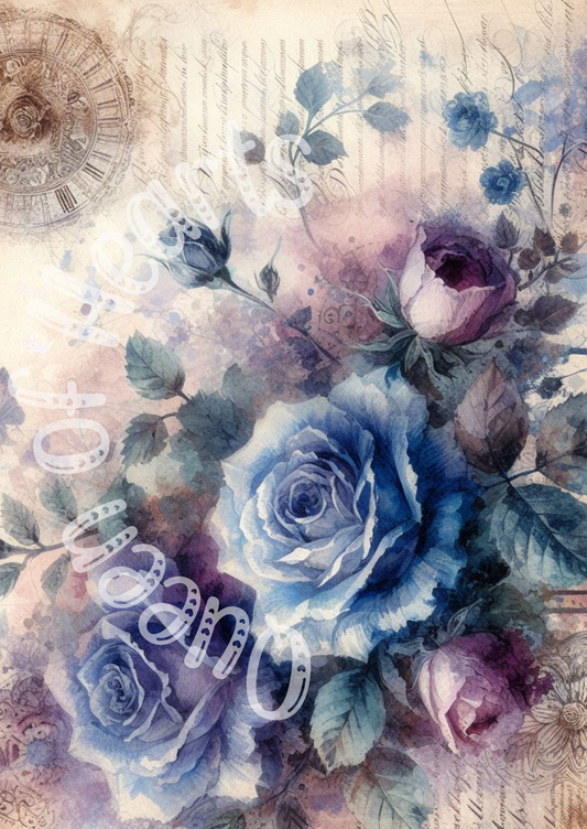 Queen of Hearts Rice Paper Prints - Rose Reverie 12