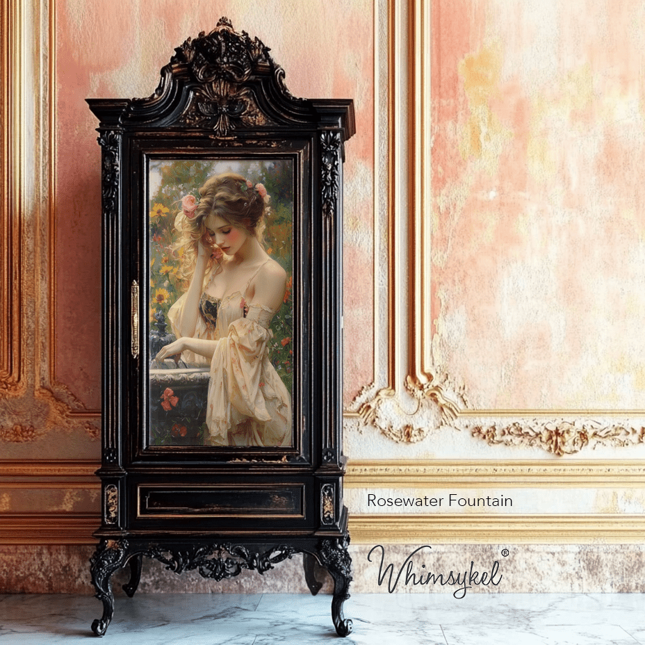 Rosewater Fountain  | 18 lb Decoupage Tissue Paper | 2 Sizes