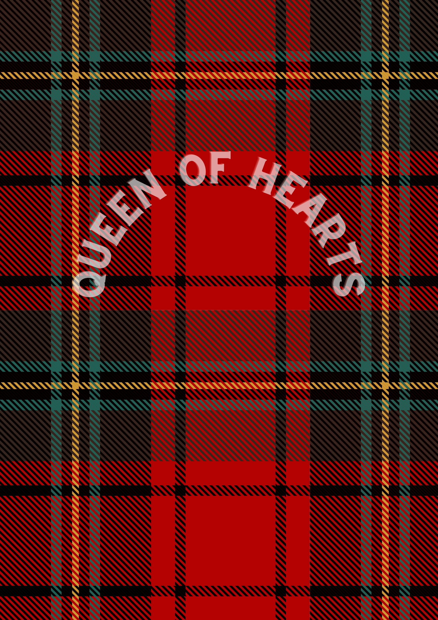 Queen of Hearts Rice Paper Prints - Tartan