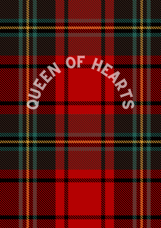 Queen of Hearts Rice Paper Prints - Tartan