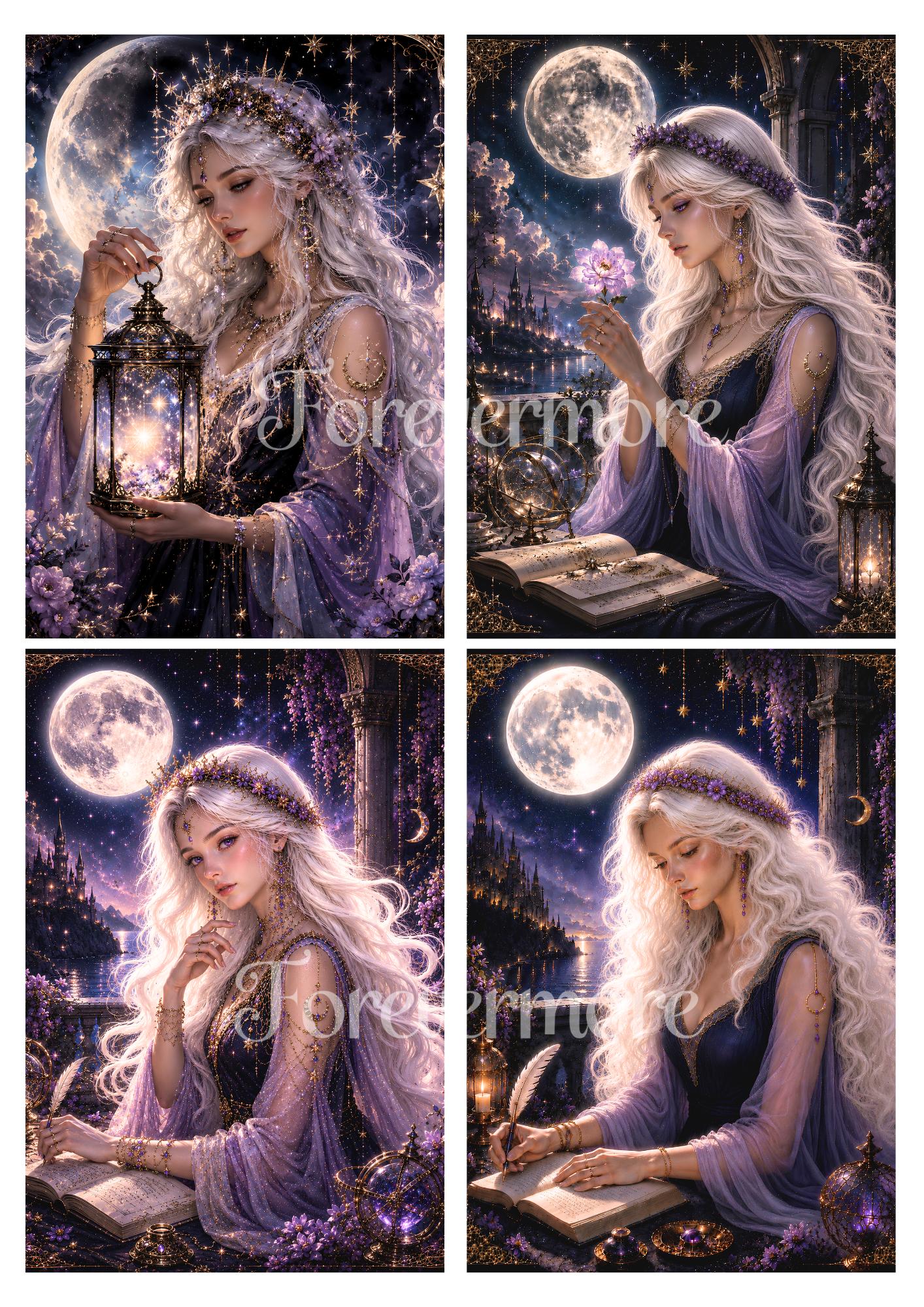 Forevermore - The Celestial Chronicles Collection Bundle | 4 Enchanting Celestial Maidens + Bonus Collage Sheet