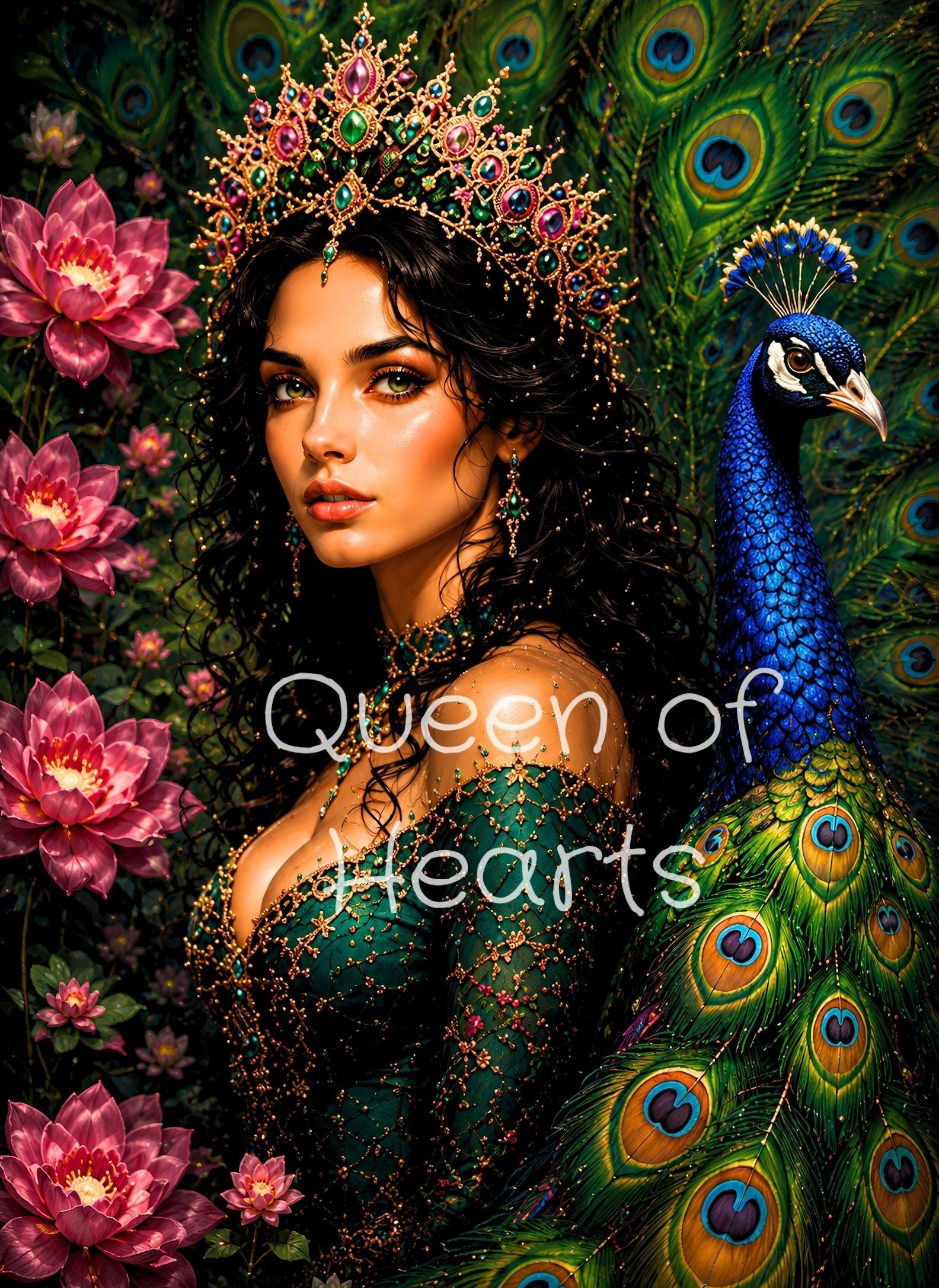 Queen of Hearts - The Peacock Empress
