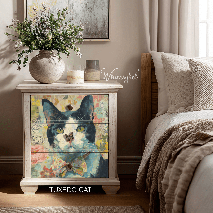 Tuxedo Cat | 18 lb Decoupage Tissue Paper | 21x29