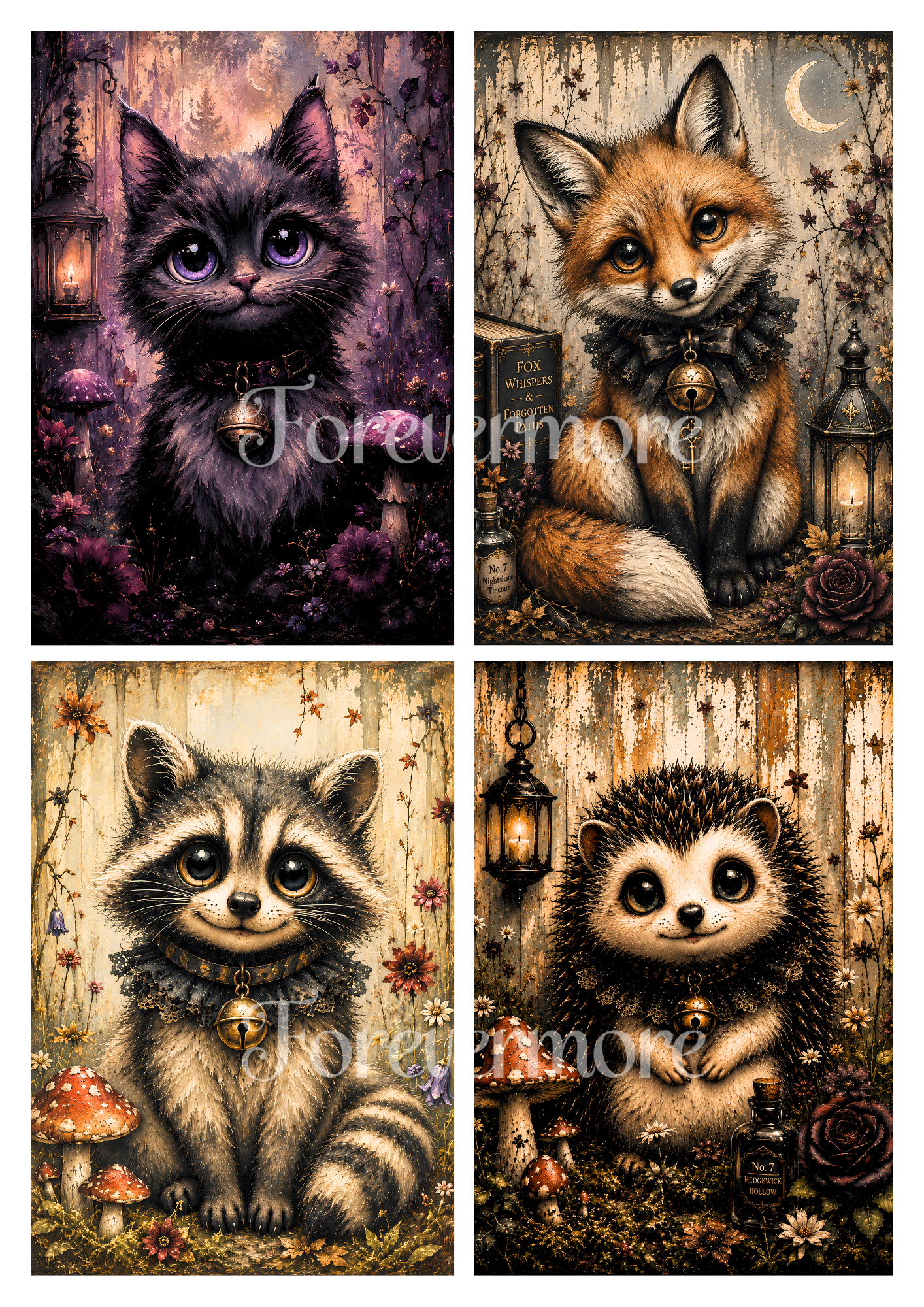 Queen of Hearts - The Creatures of Whiskers Hollow - 4 images and 1 bonus image with al 4