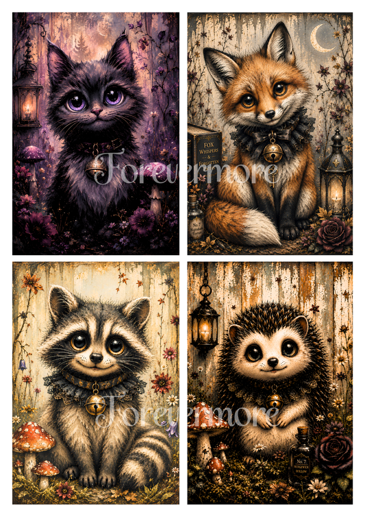 Queen of Hearts - The Creatures of Whiskers Hollow - 4 images and 1 bonus image with al 4