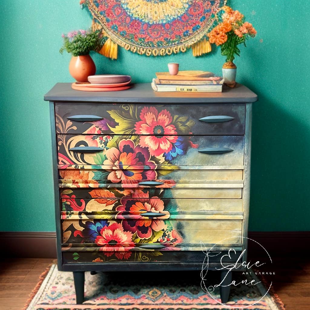 Boho Flowers  | 18 lb Decoupage Tissue Paper | 2 Sizes