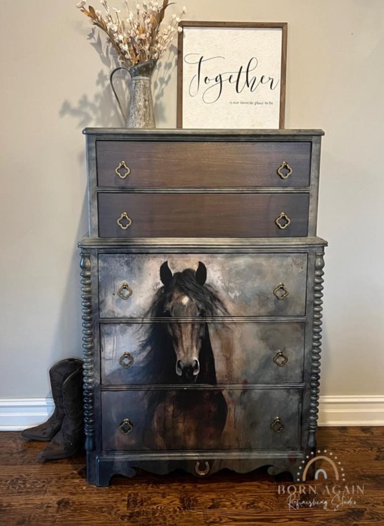 Heart Horse | 18 lb Decoupage Tissue Paper | 21x29 in