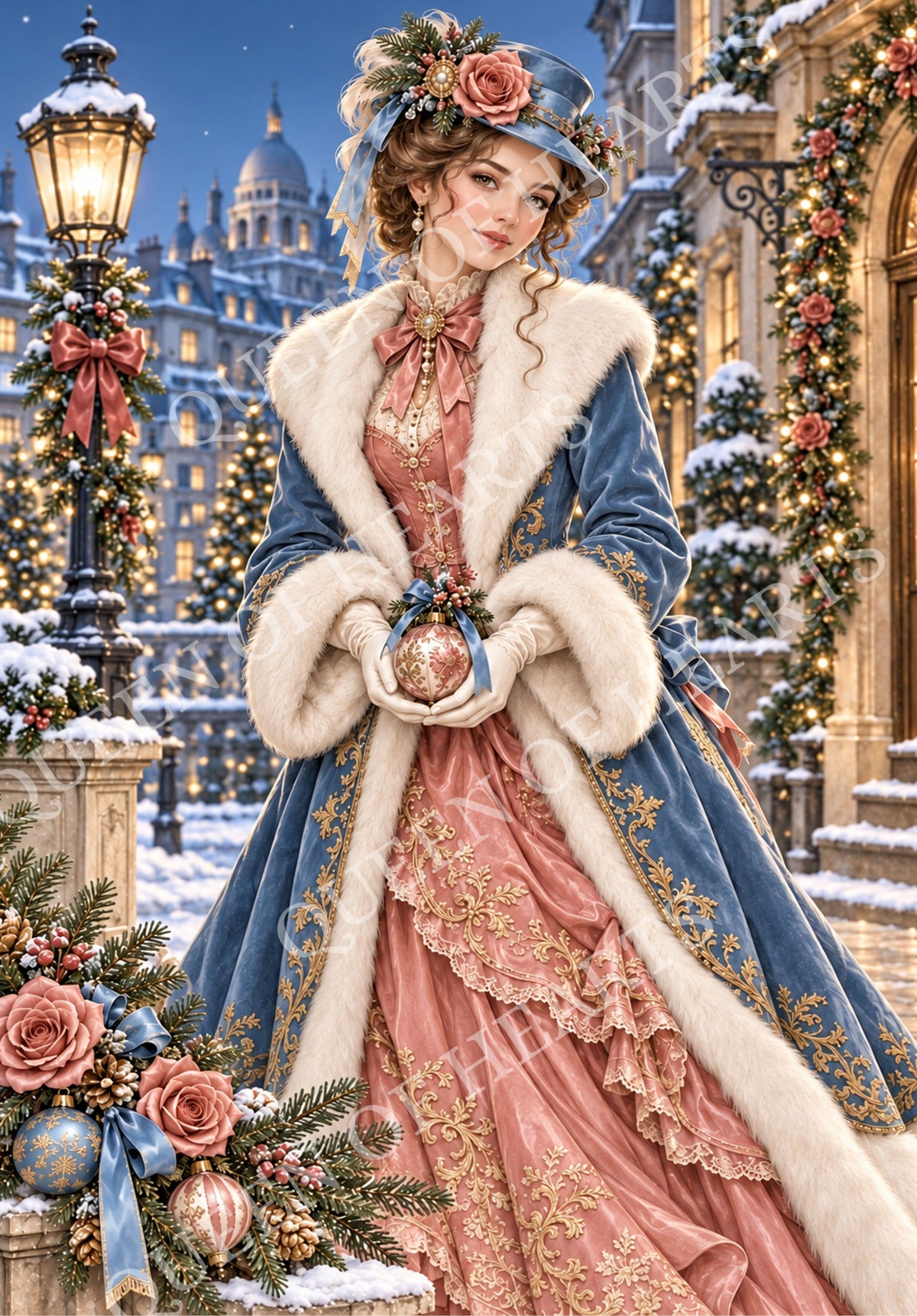 Maison de Noël – Lady of Noël | Elegant Christmas Lady Decoupage Rice Paper