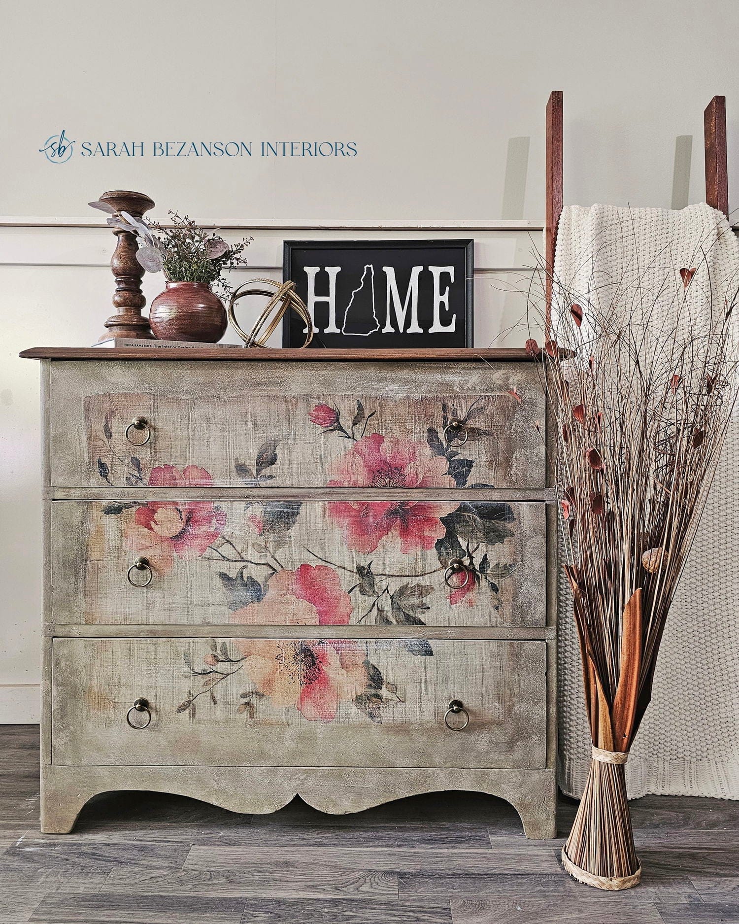 Linen Flowers  | 18 lb Decoupage Tissue Paper | 21x29 in