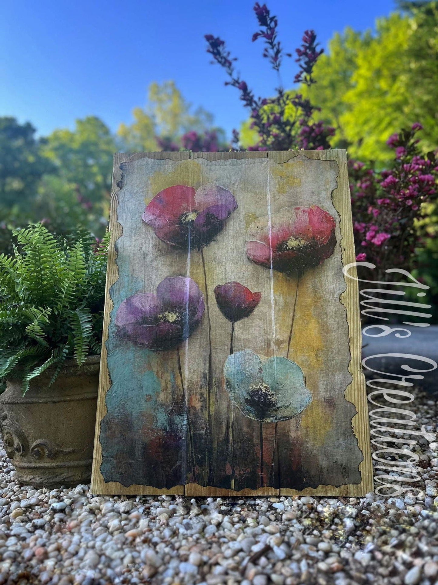 Painted Poppies  | 18 lb Decoupage Tissue Paper | 21x29 in