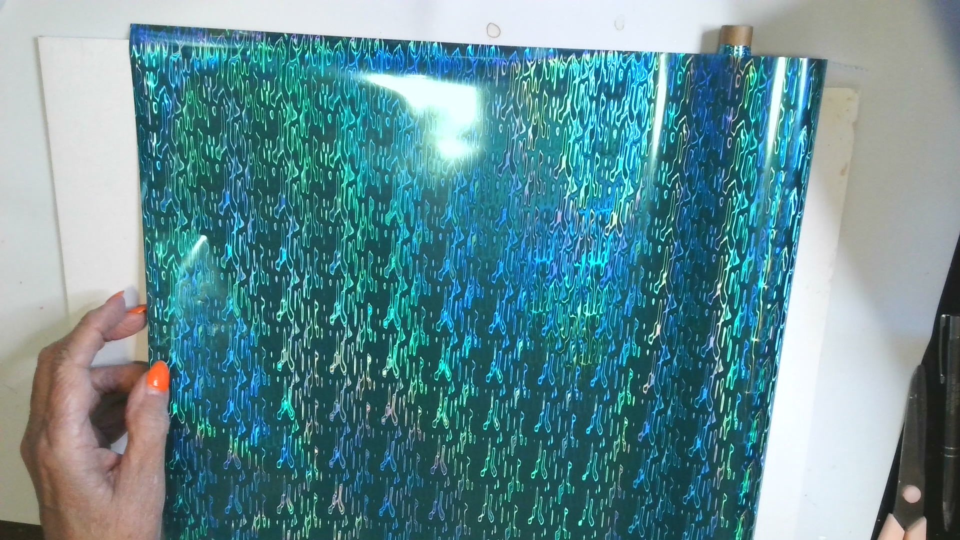 Waterfall - Teal Foil