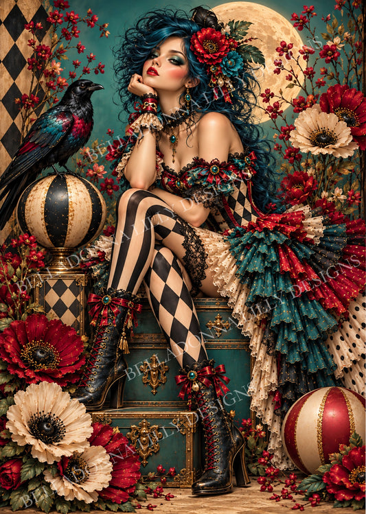 Raven Whimsy — The Whimsical Cabaret, Belladonna Lilly Designs decoupage rice paper