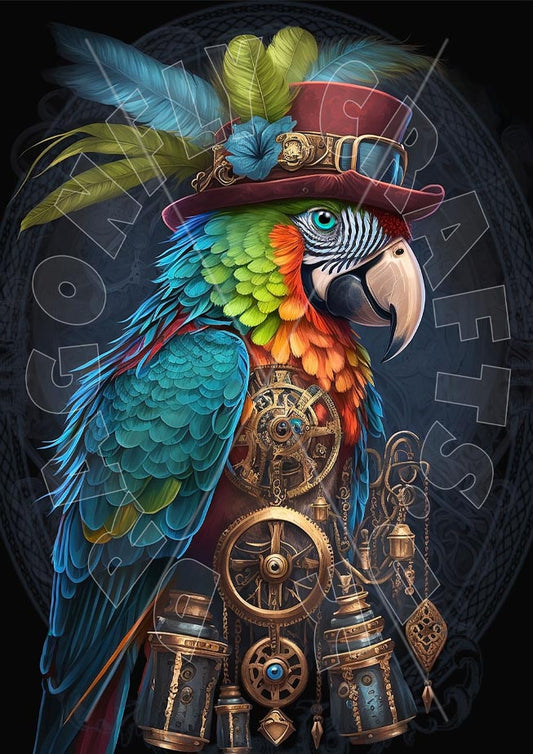 Dragonfly Crafts - Steampunk Macaw 2