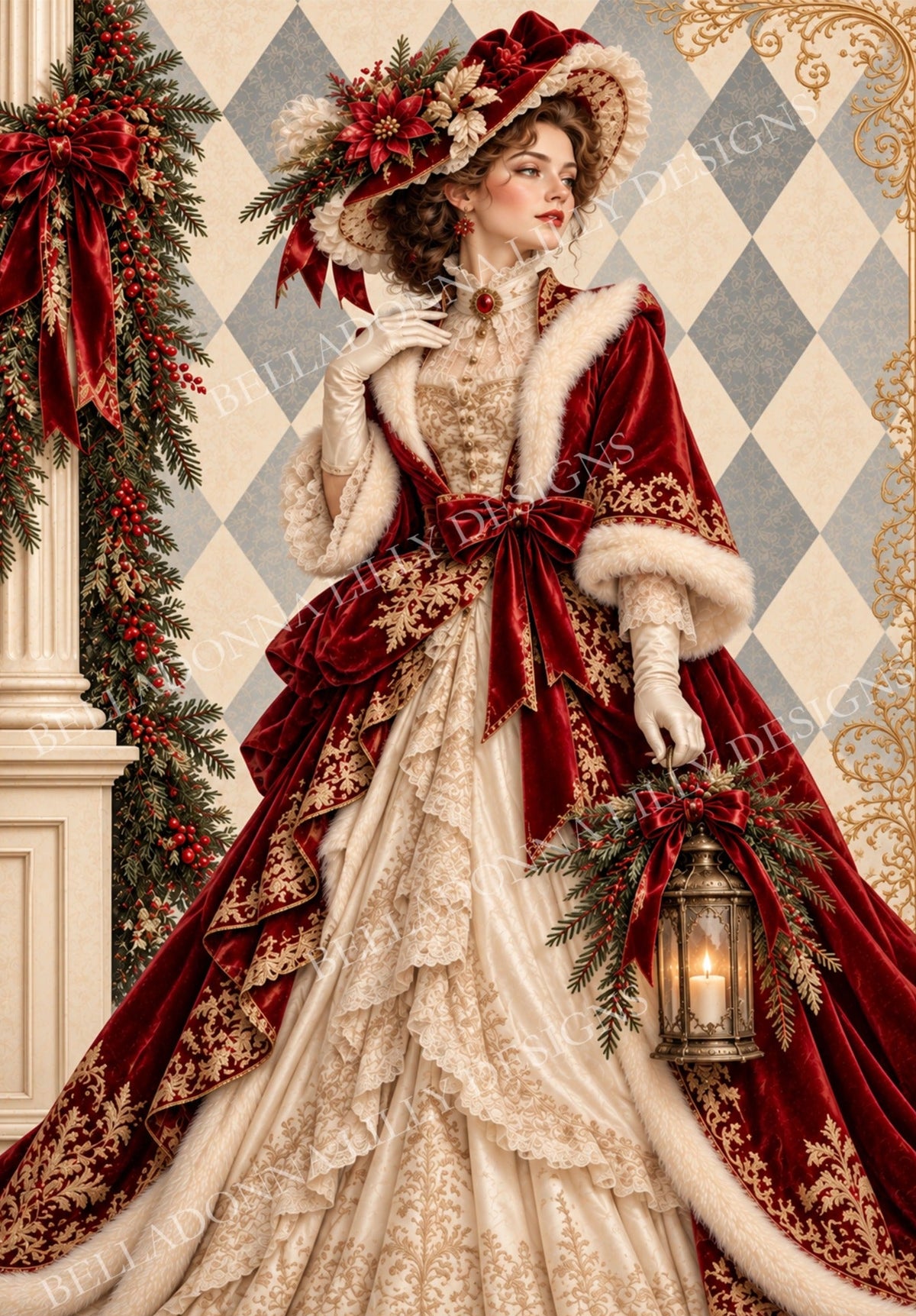 Victorian Christmas – The Christmas Lady | Decoupage Rice Paper