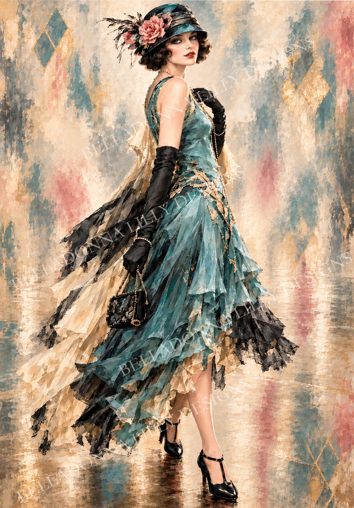 The Jazz Age 2 – Elegant 1920s Flapper | Decoupage Rice Paper