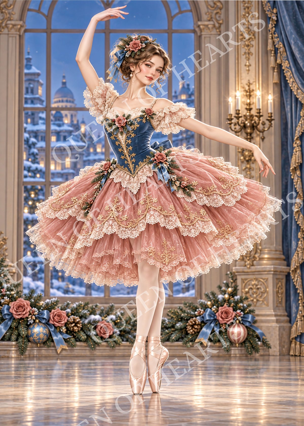 Maison de Noël – The Noël Ballerina | Christmas Ballerina Decoupage Rice Paper