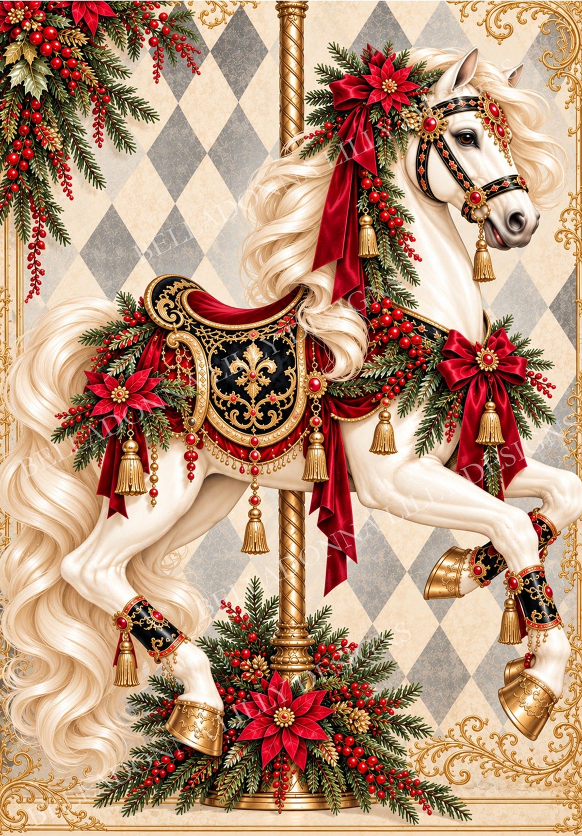 Victorian Christmas – The Christmas Carousel | Decoupage Rice Paper