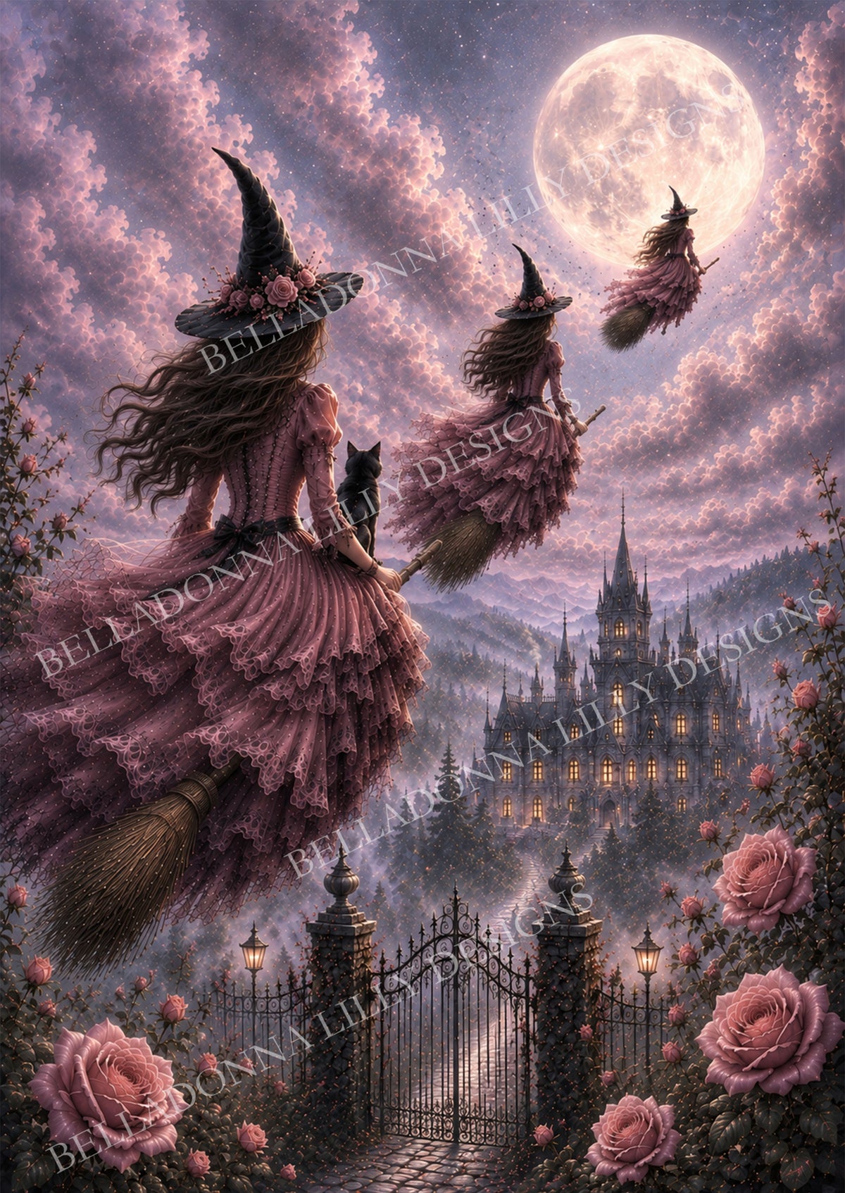 Witch’s Flight – Decoupage Rice Paper